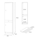 Multipurpose cabinet column 2 doors drawer 3 shelves Half Cost