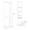 Multipurpose cabinet column 2 doors drawer 3 shelves Half Cost