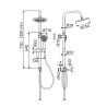 Modern adjustable bath shower column 5 jets Papete Bulk Discounts