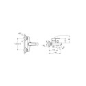 Wall-Mounted 2-Way Bathtub Mixer Tap in Chrome-Plated Brass Win S VitrA On Sale