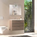 Wall-mounted bathroom cabinet 80cm washbasin 2 drawers LED mirror Mia Offers