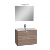 Wall-mounted bathroom cabinet 80cm washbasin 2 drawers LED mirror Mia Discounts
