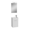 Wall-mounted bathroom cabinet 40 cm compact washbasin door LED mirror Mia Discounts