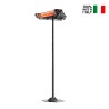 Infrared Heater 3 Stoves 1200W on Pole Outdoor Indoor Girosole Offers
