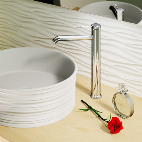 Chrome-plated high washbasin mixer modern design Riviera Promotion