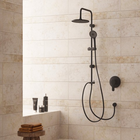 Stainless steel shower column black 4-jet hand shower bathroom modern design Mamba Promotion