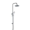 Chrome steel shower column shower head Ø 25cm 3-jet hand shower Papete On Sale