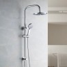 Chrome steel shower column shower head Ø 25cm 3-jet hand shower Papete Promotion