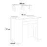 Extendable dining console table 90x48-308cm wood white Basic Choice Of