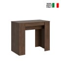 Design extending console table 90x48-308cm wood dining table Basic Noix On Sale