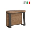Modern design extending console table 90x40-288cm wood metal Asia Oak Offers