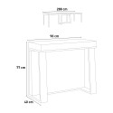 Modern design extending console table 90x40-288cm wood metal Asia Oak Bulk Discounts