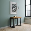 Modern design extending console table 90x40-288cm wood metal Asia Oak On Sale