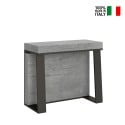 Extending console table 90x40-288cm modern grey metal Asia Concrete On Sale