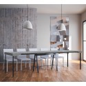 Design extending console table 90x40-300cm grey metal Banco Concrete Promotion