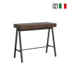Extending console table walnut wood 90x40-300cm Banco Premium Noix On Sale