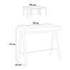 Extendable console table 90x40-196cm wooden table Banco Small Oak Sale