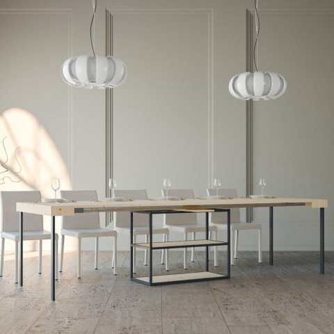 Design extending wooden console table 90x40-290cm Camelia Nature Promotion