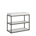 Extending console table 90x40-196cm white wood Plano Small Offers