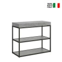 Extendable console table 90x40-196cm Plano Small Concrete grey table On Sale