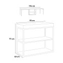 Extendable console table 90x40-196cm Plano Small Concrete grey table Sale