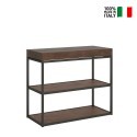 Walnut extensible console table 90x40-196cm Plano Small Noix On Sale