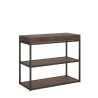 Extending walnut console table 90x40-196cm Plano Small Premium Noix Offers