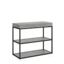 Extendable grey console table 90x40-196cm Plano Small Premium Concrete Offers