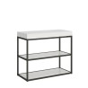 Extendable white dining console table 90x40-300cm Plano Offers