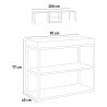 Extendable white dining console table 90x40-300cm Plano Catalog
