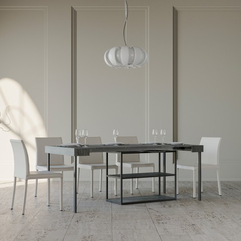 Design extending console table 90x40-300cm grey Plano Concrete table Promotion