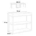 Design extending console table 90x40-300cm grey Plano Concrete table Discounts