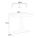 Extendable dining console table 90x40-300cm wood white Capital Bulk Discounts