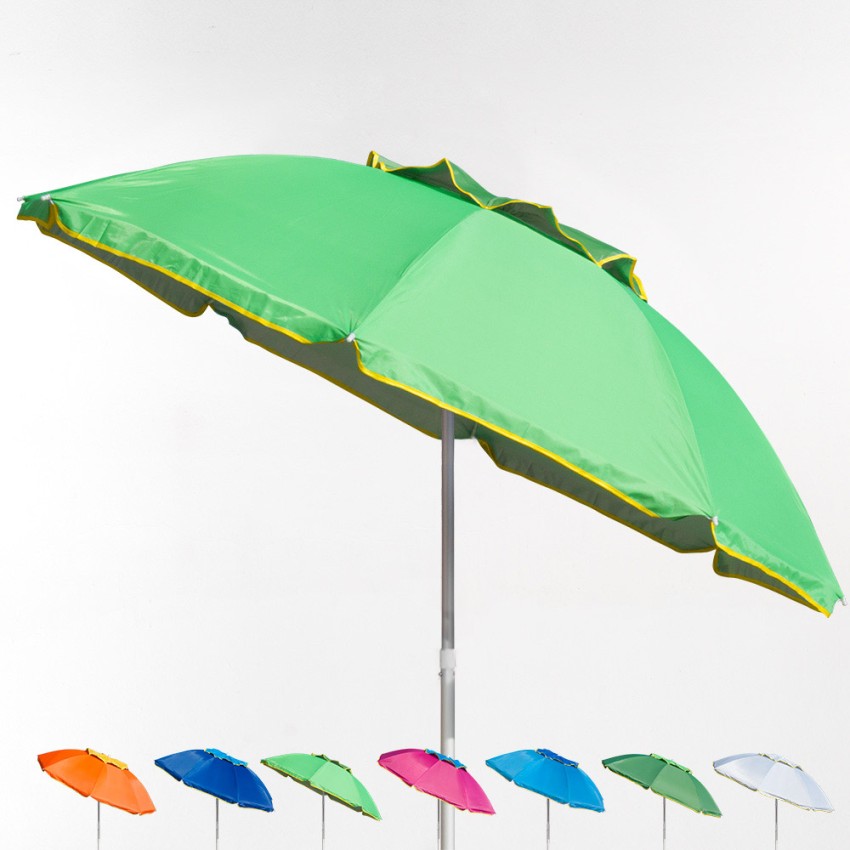 Corsica 180cm Aluminium Beach Umbrella With Anti-uv Coating 