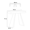 Extendable entrance console table 90x40-300cm grey table Diamante Concrete Catalog