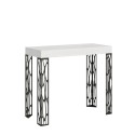 White extensible console table 90x40-196cm wood Ghibli Small Offers