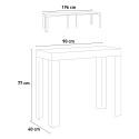 White extensible console table 90x40-196cm wood Ghibli Small Sale