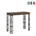 Extendable dining console table wood walnut 90x40-300cm Ghibli Noix On Sale
