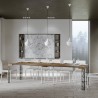 Extendable dining console table wood walnut 90x40-300cm Ghibli Noix Sale