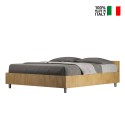 Wooden storage bed 160x190cm Nuamo Oak On Sale