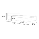 Wooden storage bed 160x190cm Nuamo Oak Bulk Discounts