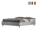 Nuamo Concrete grey double bed 160x190cm storage unit On Sale