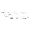 Nuamo Concrete grey double bed 160x190cm storage unit Bulk Discounts