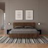Demas Noix Wooden Storage Double Bed 160x190cm Walnut Sale