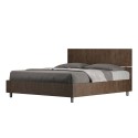 Demas Noix Wooden Storage Double Bed 160x190cm Walnut Offers