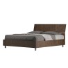 Double storage bed 160x190cm wood walnut Demas Nod Noix Offers