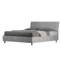 Demas Nod Concrete grey double bed 160x190cm storage box Offers