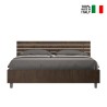 Double bed with storage 160x190cm wood walnut modern Ankel Noix On Sale