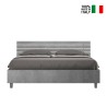 Modern double bed with storage unit grey 160x190cm Ankel Concrete On Sale