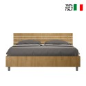 Ankel Oak Queen Wooden Bed Frame with Storage Slats 160x190cm On Sale